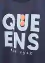 Camiseta Queens Navy Talla 10 Niños Mango