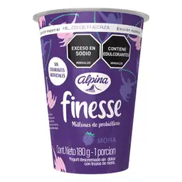 Yogurt Descremado Trozos Mora Finesse