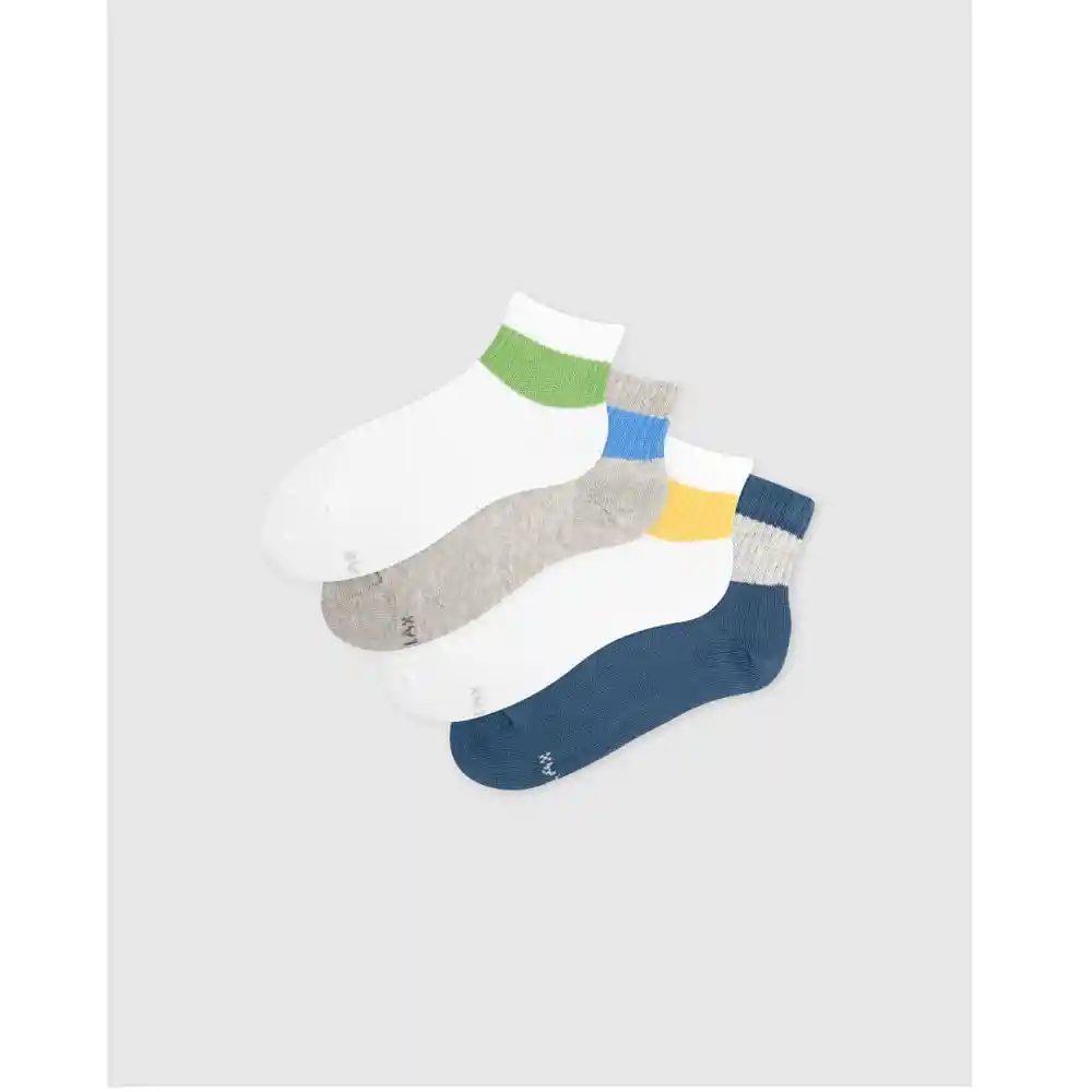 Medias Deportivas Cortas Kids Masculino Irlandagalax Talla 4-6