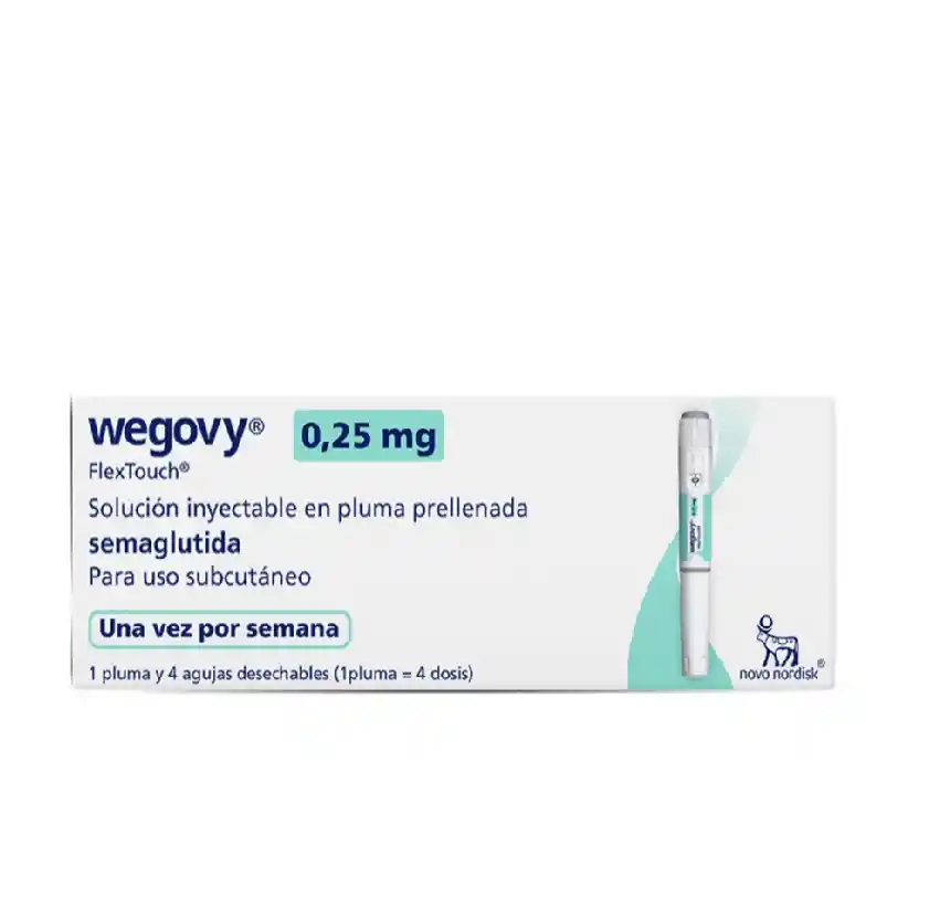 Wegovy Semaglutida 0.25 Mg/dosis X 1 Pluma Prellenada