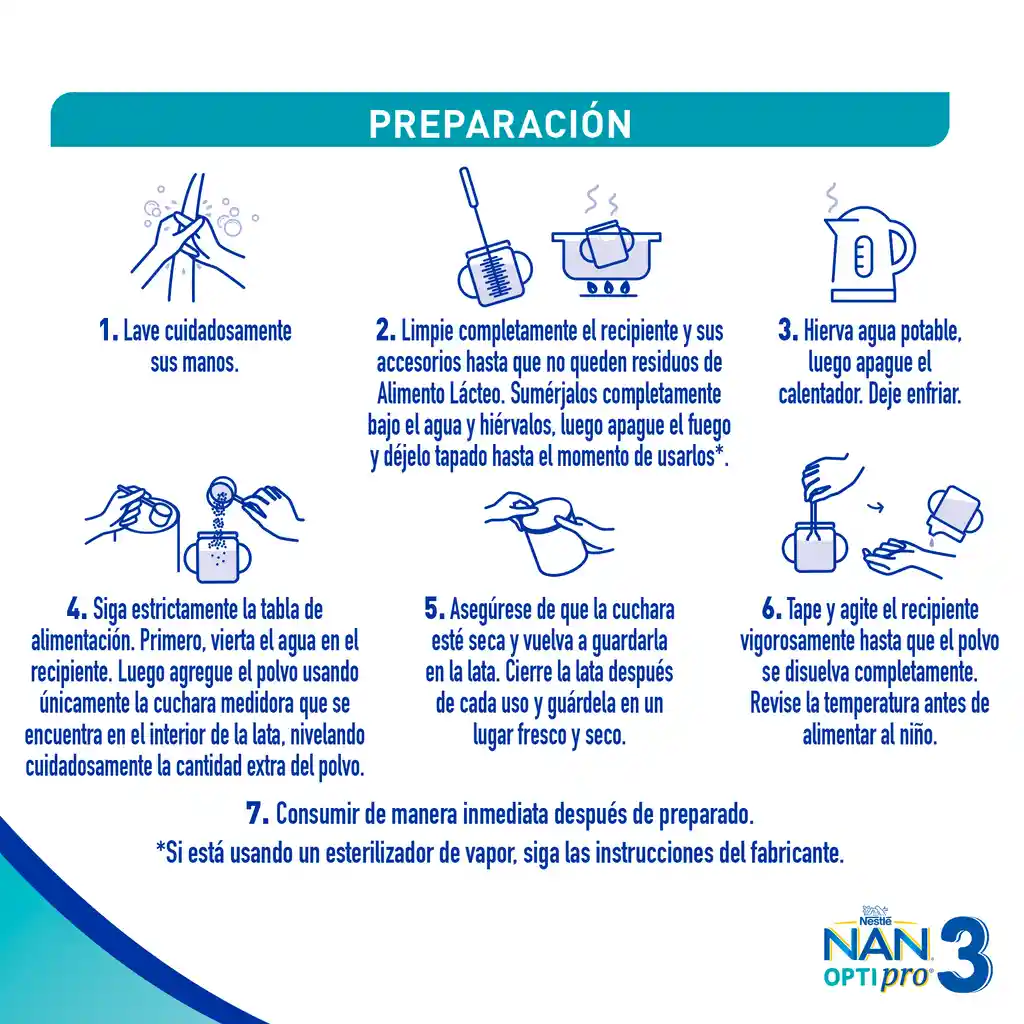 Alimento lácteo NAN OPTIPRO 3 x 2100 g