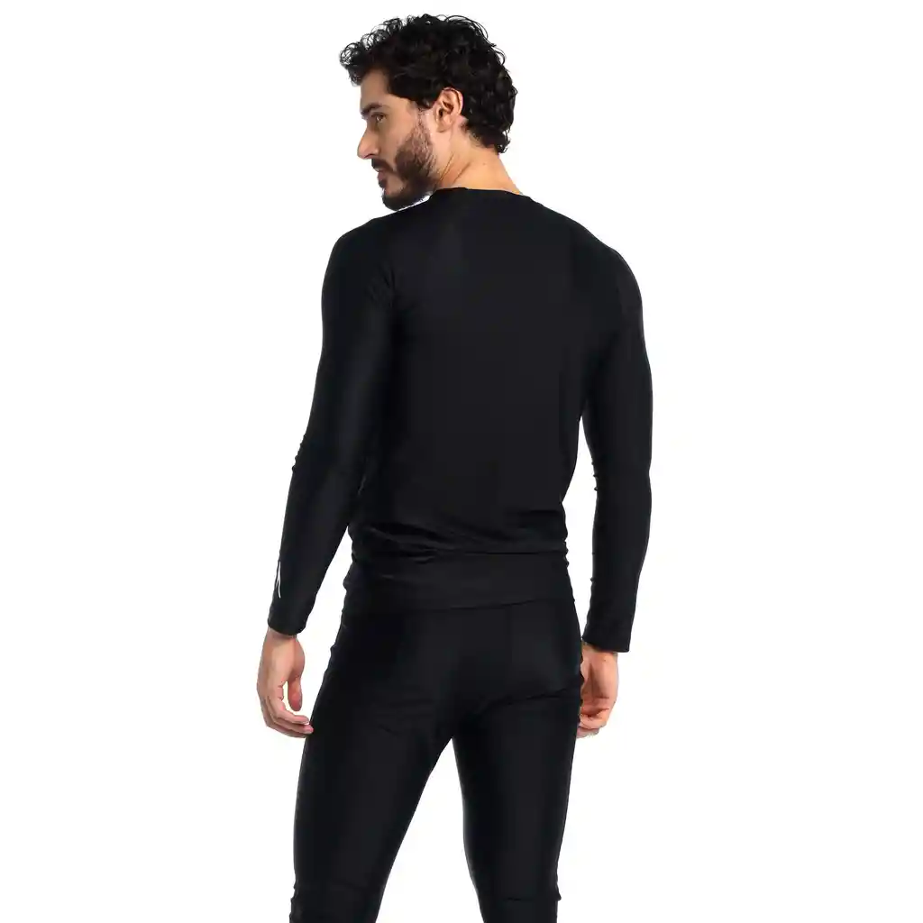 Camiseta Manga Larga Sunshine Wave Sprint Hombre Negro-xxl