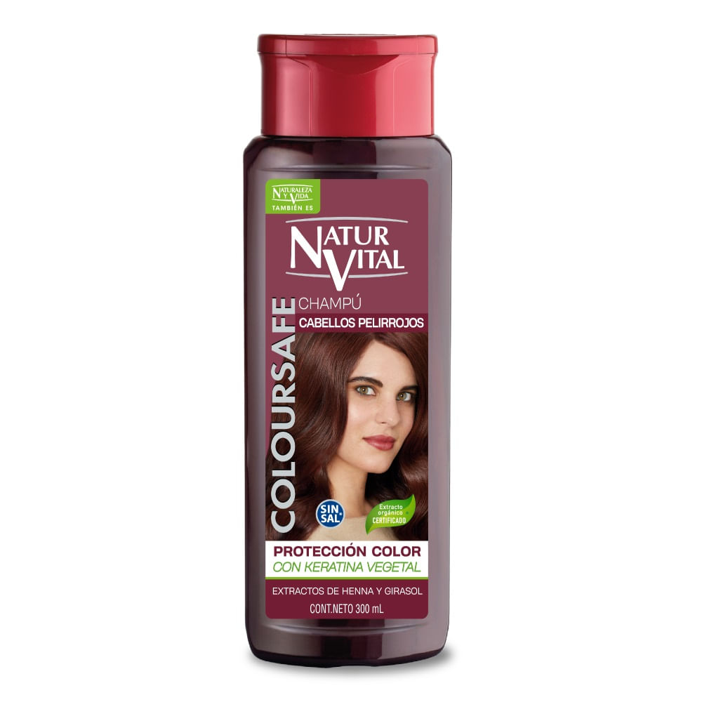 Naturaleza Vida Champú Henna Reflejos Pelirrojos 300 ml