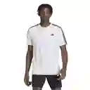 Adidas Camiseta Manga Corta Tr-Es Base 3S T de Hombre Blanco T 7