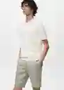 Camiseta Polo Arraona Offwhite Talla L Hombre Mango