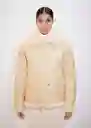 Abrigo Flor Crudo Talla M Mujer Mango