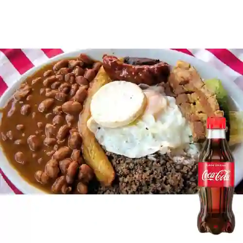 Combo Bandeja Tipica Antioqueña + Coca-Cola 250 ml