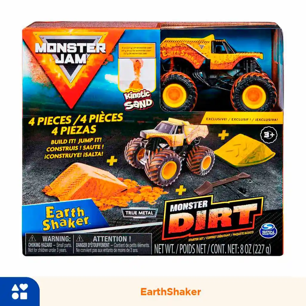 Carro Colecciobale Monster Jam Set 4 Piezas
