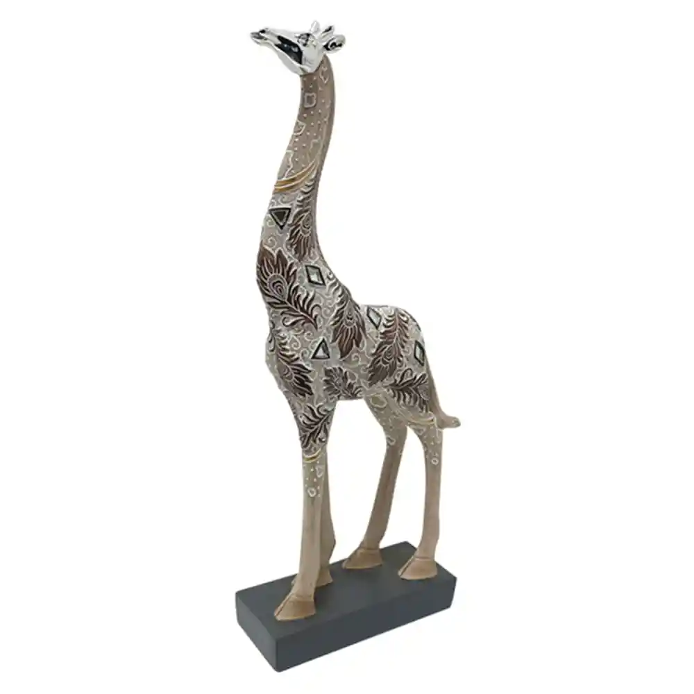 Marres Figura Decorativa Jirafa Piedras Beige 34 X 13 Cm