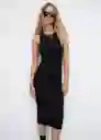 Vestido Basila Negro Talla L Mujer Mango