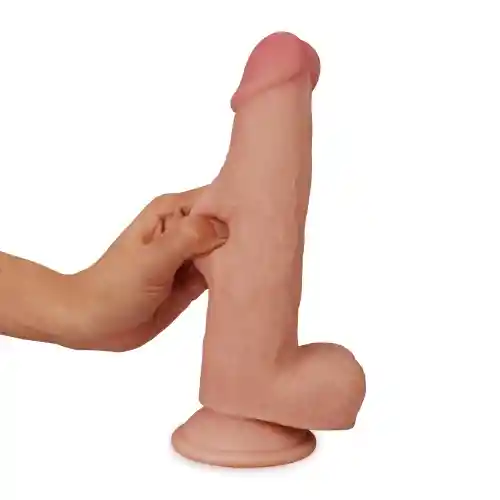 Lovetoy Dildo Realista Piel Deslizante Doble Capa