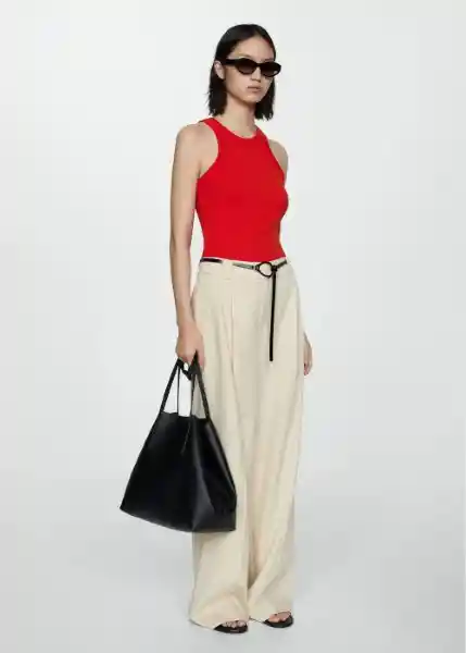 Top Boni Rojo Talla XS Mujer Mango