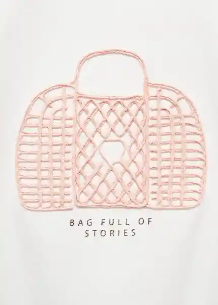 Camiseta Cesta Off-White Talla 14 Niña Mango