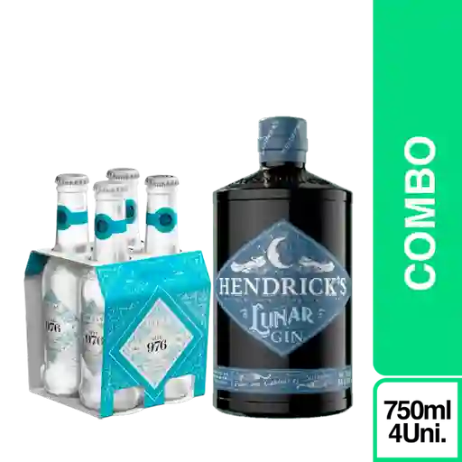 Combo Hendricks Lunar Gin + Mil 976 Agua Tónica Artesanal Ocean