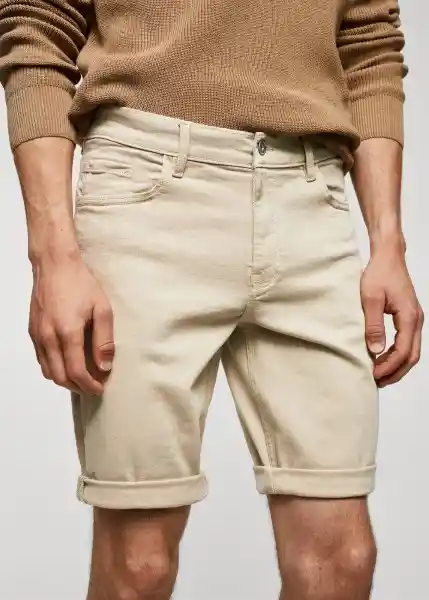 Bermuda Nepto Beige Talla 36 Hombre Mango