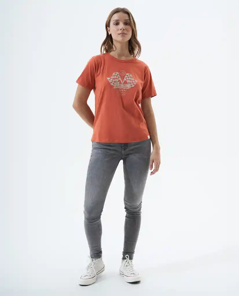 Camiseta Mujer Naranja Talla S 601F015 Americanino