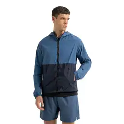 Chaqueta Con Capucha Tela Liviana Masculino Viyu Punto Blanco