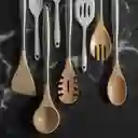 Cucharon Acero y Bambu Ambiente Gourmet