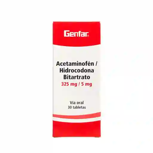 Genfar Acetaminofén / Hidrocodona (325 mg / 5 mg)