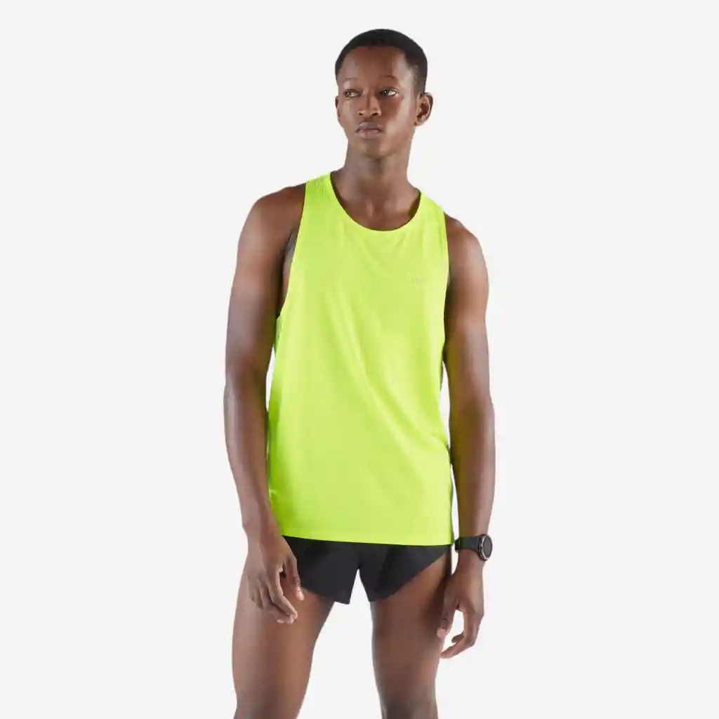 Camiseta Esqueleto de Running 900 Light Amarillo Fluorescente