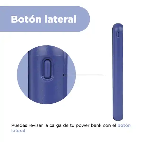 Bateria de Respaldo 10000mah Modelo Azul F72 Miniso