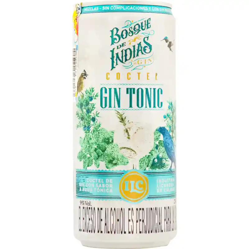 Bosque de Indias Cóctel Gin Tonic Sabor Aguas Tónicas