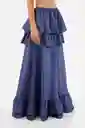 Falda Larga Brumelia Azul Talla 02 M