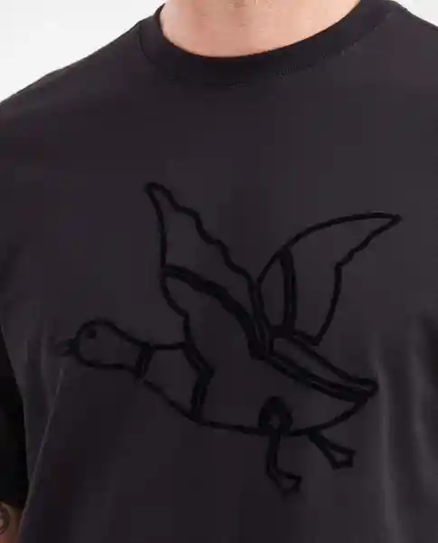 Camiseta Manga Corta Duck Graphic Negro Sombrio T M Chevignon