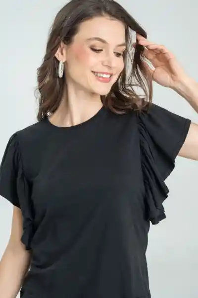 Camiseta Montal Color Negro Talla M Ragged