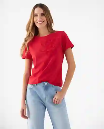 Camiseta Gobelino Rojo Oscuro Talla M 609F024 Esprit