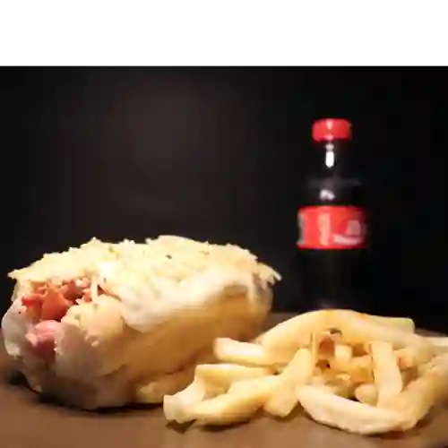 Combo Perro Sencillo + Papas + Gaseosa 250Ml