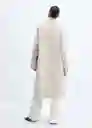 Abrigo Picarol Piedra Talla M Mujer Mango
