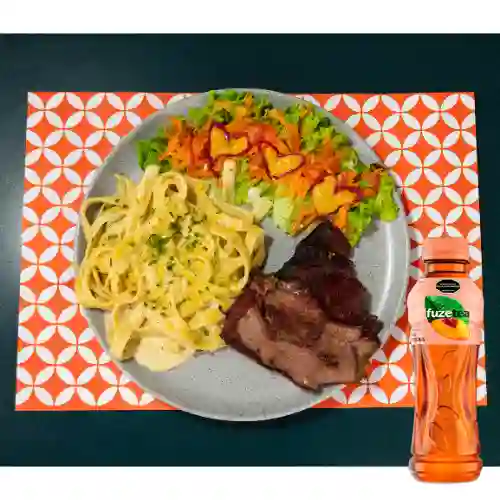 Combo Res Ahumada c/ Fetuchini +Fuzetea Durazno 400ML