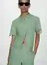 Camisa Dam-H Verde Talla XS Mujer Mango