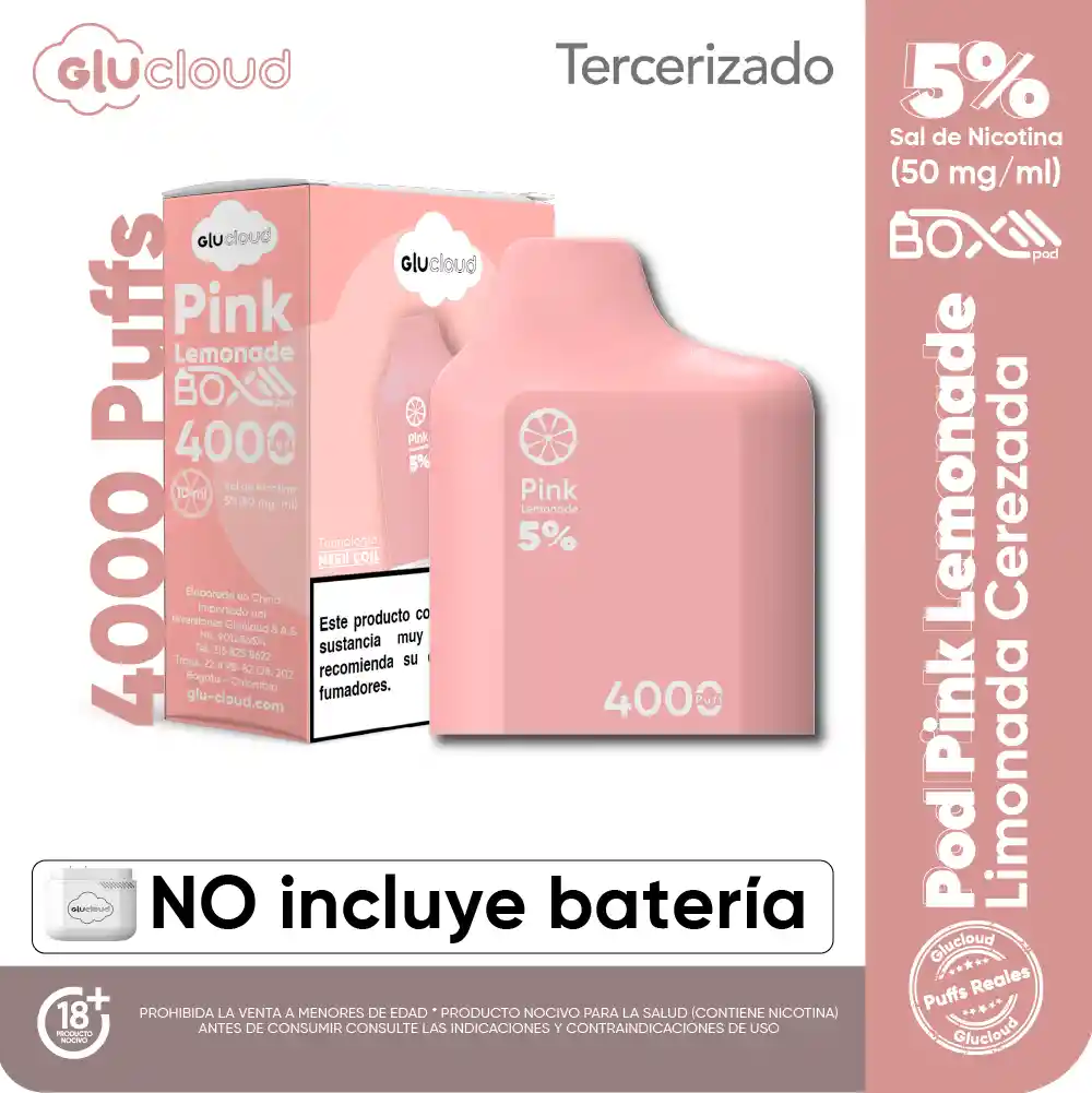 Glucloud Pod Pink Lemonade / 4000 Puff