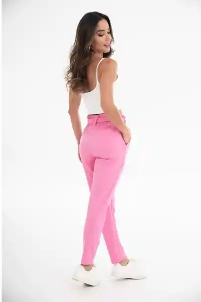 Regged Pantalón Harem Color Fucsia Talla 10