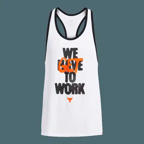 Under Armour Camiseta Pjt Rck Get To Work Sl Hombre Blanco LG