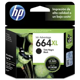 Hp Cartucho de Tinta 664Xl Negra