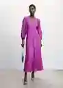 Vestido Laia-A Violeta Talla L Mujer Mango