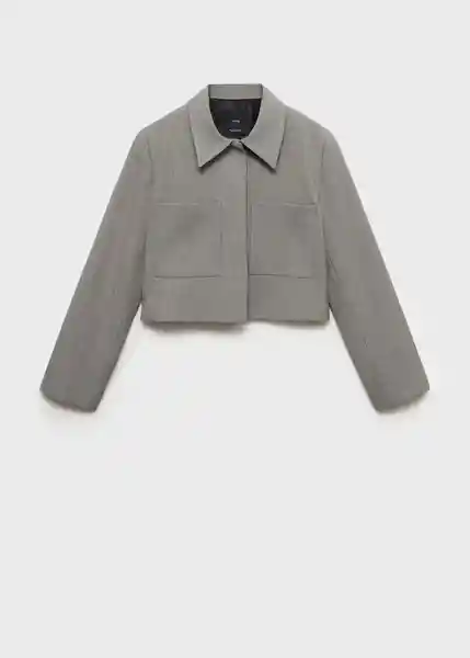 Chaqueta Madison Gris Claro Vigoré Talla S Mujer Mango