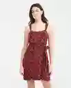 Vestido Corto Animal Print Wrap Rojo Salsa Oscuro XL Chevignon