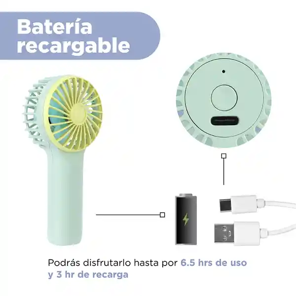 Ventilador de Mano Verde Miniso