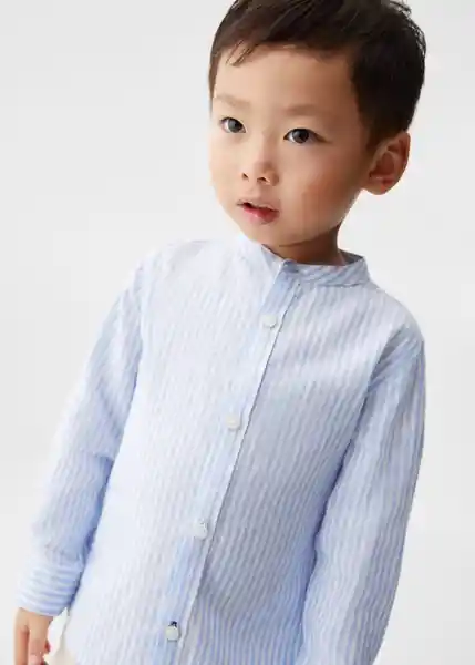 Camisa Formb Celeste Talla 71 Niños Mango