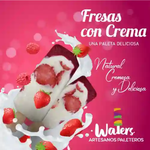 Paleta Crema de Fresas