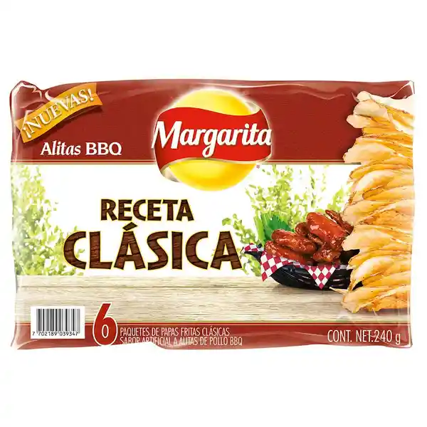 Margarita Papa Fritas Receta Clásica Alitas Bbq