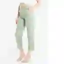  Pantalon Canela Mujer Verde Escarchado Claro Talla 6 Naf-Naf 