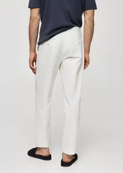 Pantalón Mud Offwhite Talla 44 Hombre Mango