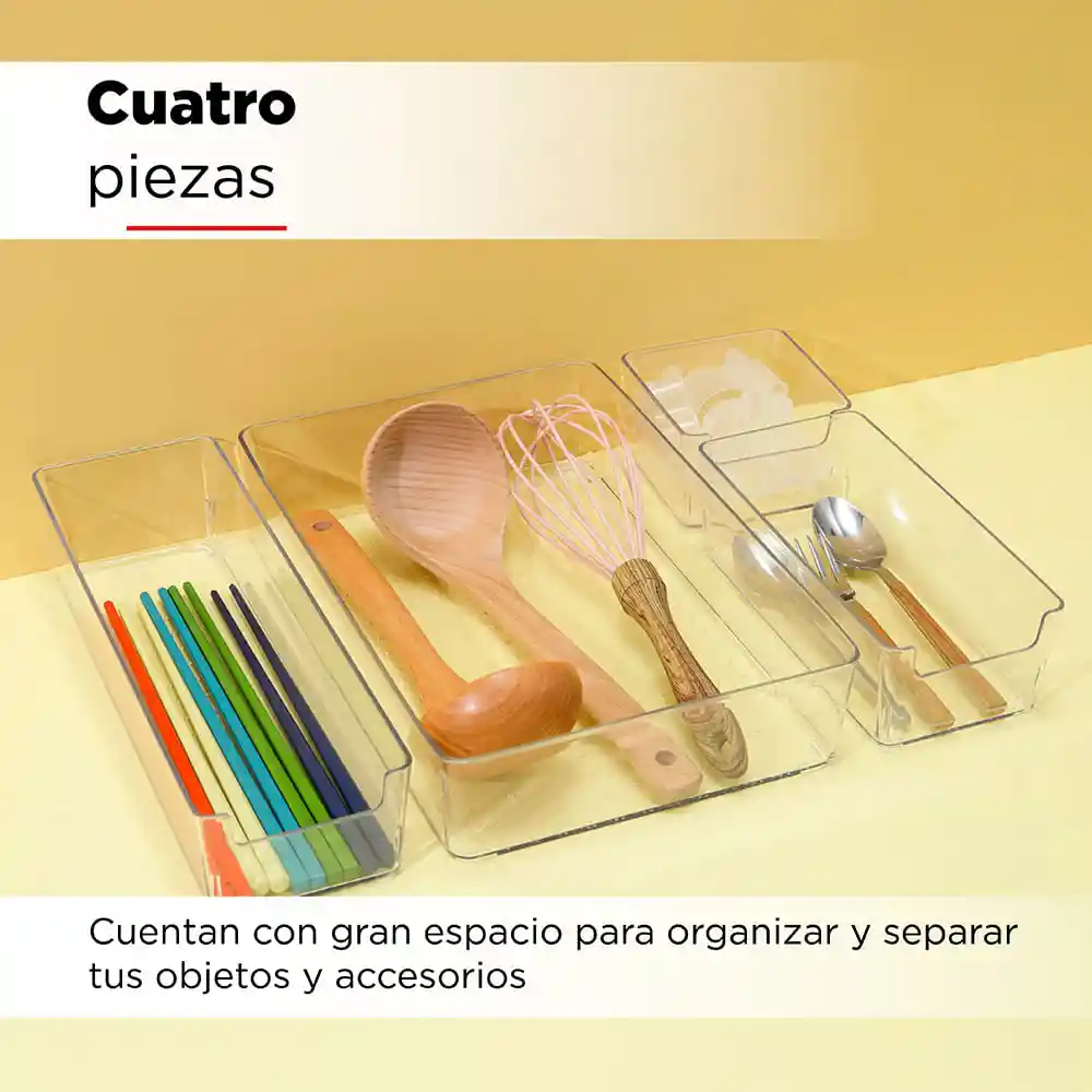 Miniso Set de Organizadores de Plástico Transparente