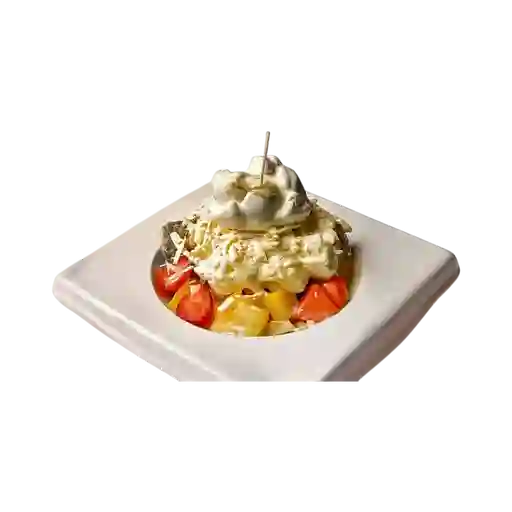 Ensalada de Frutas con Helado y Queso