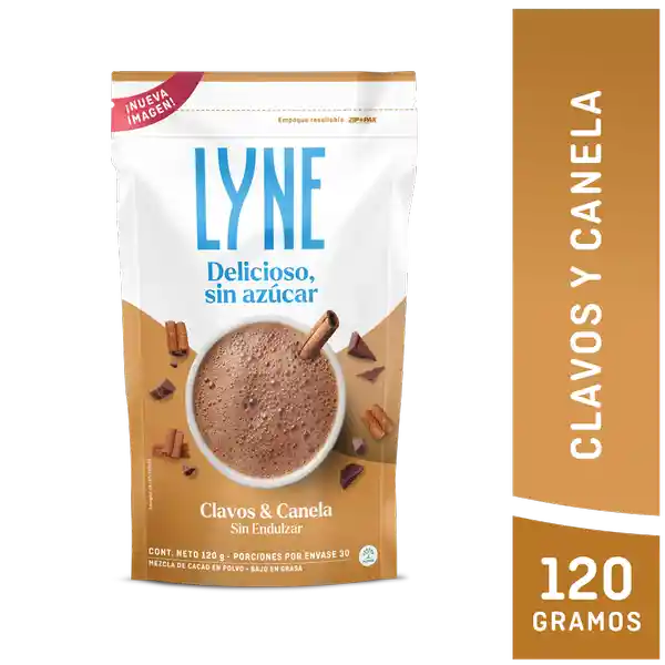 Lyne Chocolate en Polvo con Clavos y Canela Sin Endulzar
